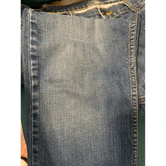 Signature Levi Strauss Gold Straight Jeans Mens Distressed Denim Casual 36" x 30 - Picture 8 of 10